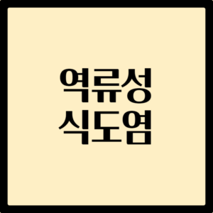 역류성 식도염 