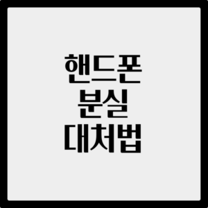 핸드폰 분실
