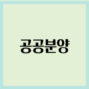 공공분양
